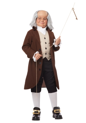 boys benjamin franklin costume  large