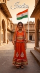 Baju India Girl Orange