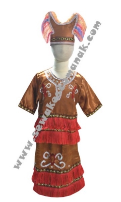 Baju Adat Papua Marun - Perempuan pakaian adat suku papua large